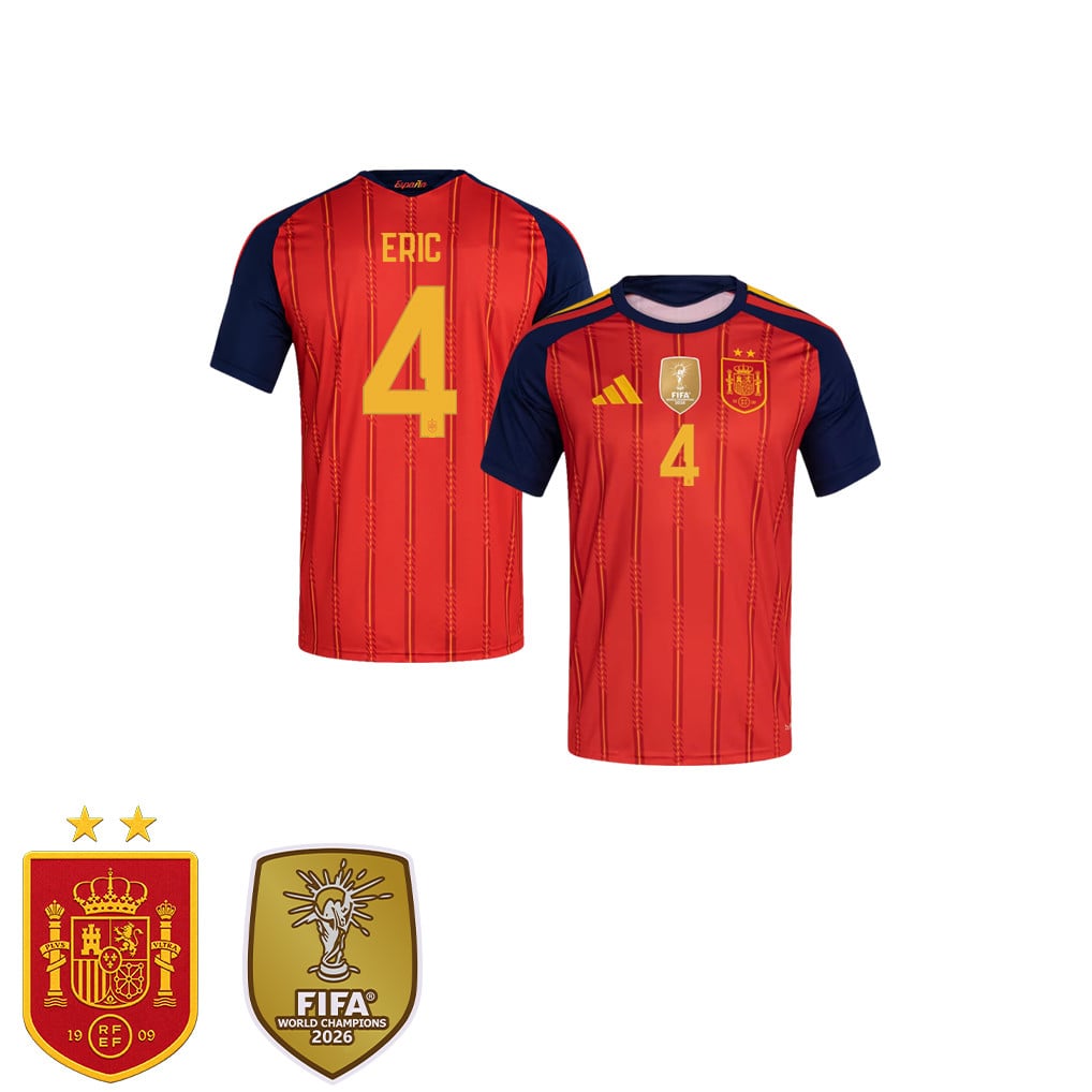 Spain 2026 Two-Star World Cup Champions Kids Home Jersey – Eric García #4
