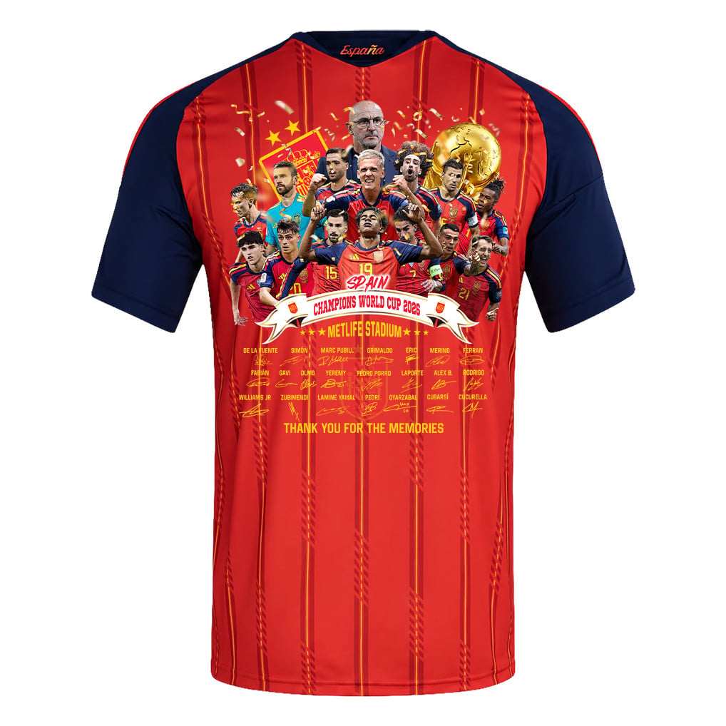Spain 2026 Two-Star World Cup Thanks for the Memories Kids Home Jersey