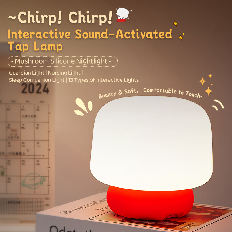 Lámpara nocturna LED de hongo squishy Tap Tap