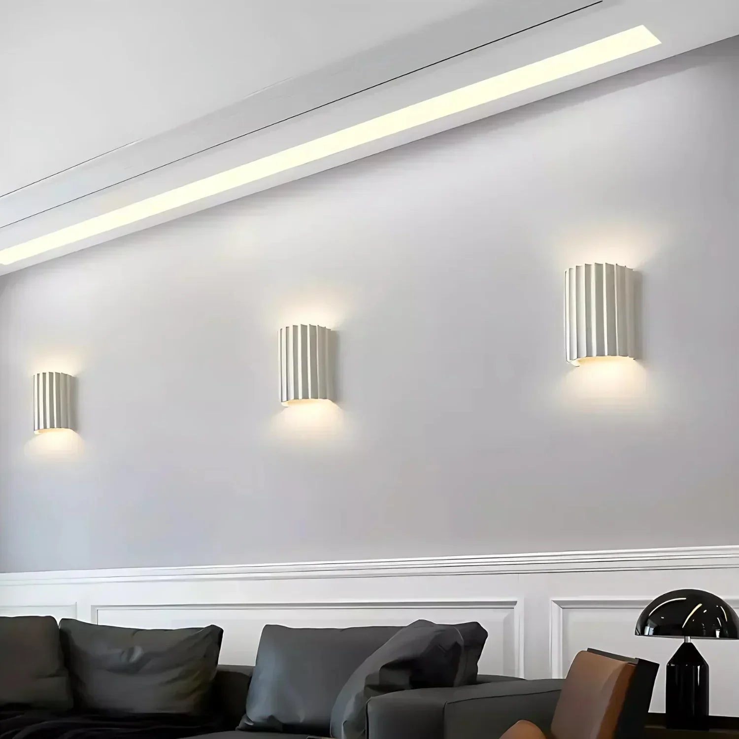 Nordic Resin Striped Wall Sconce LED 1-light