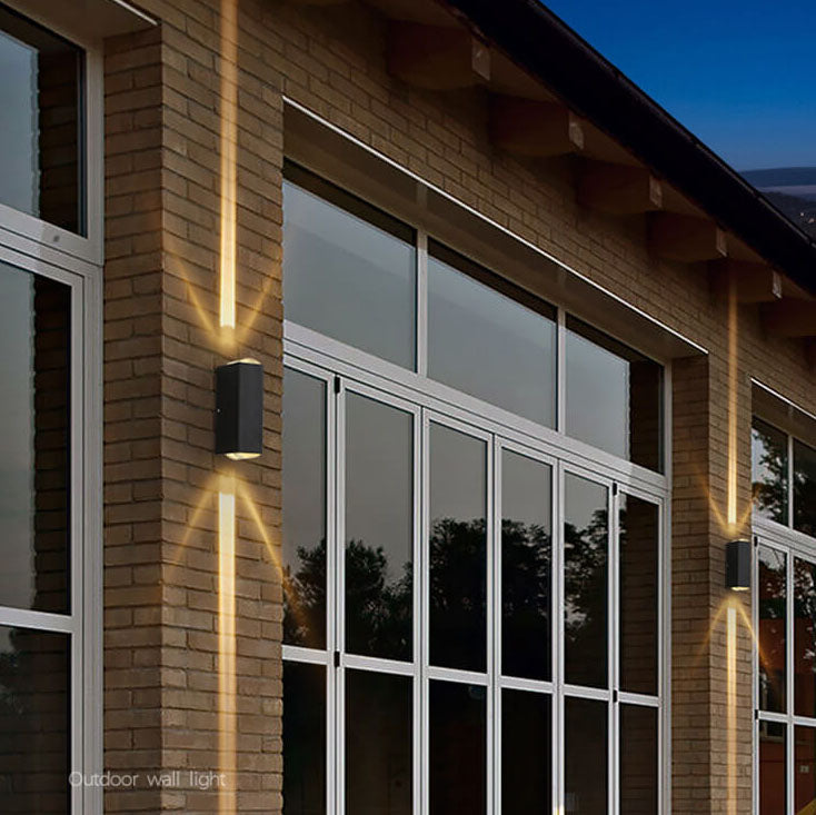 Modern Rectangular LED Outdoor Wall Sconce Light 1-light Ip65