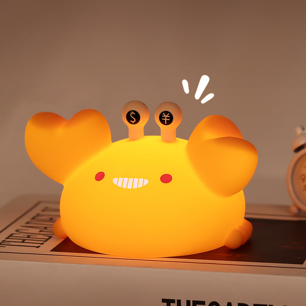 Krab Nachtlamp LED Squishy Siliconen Tap Lamp Beste Cadeau voor Baby & Meisje