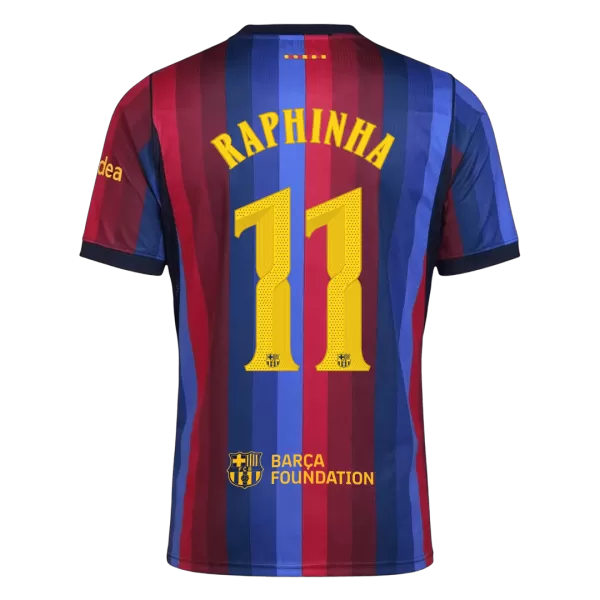 RAPHINHA #11 Barcelona Home Jersey 2026/27 - UCL Font - Image 1