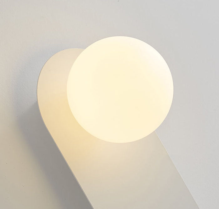 Nordic Minimalist Glass Globe Wall Sconce Light 1-light