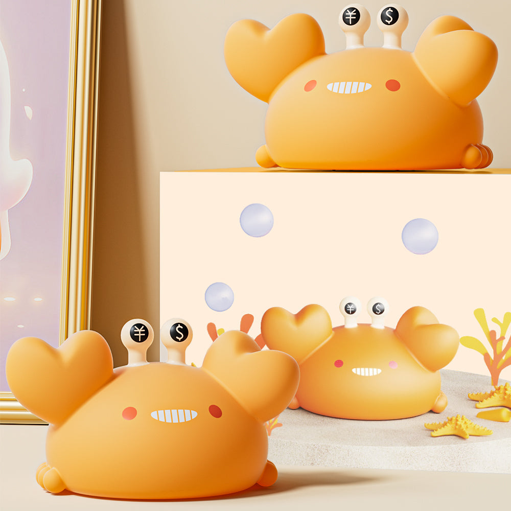 Lampada Notturna Granchio LED Morbido in Silicone Tap - Miglior Regalo per Bambini e Ragazze