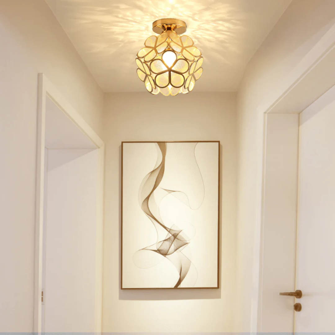 Vintage Floral Ceiling Light 1-Light