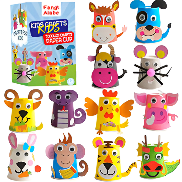 Set di Adesivi Fai-da-Te per Bicchieri di Carta 3D