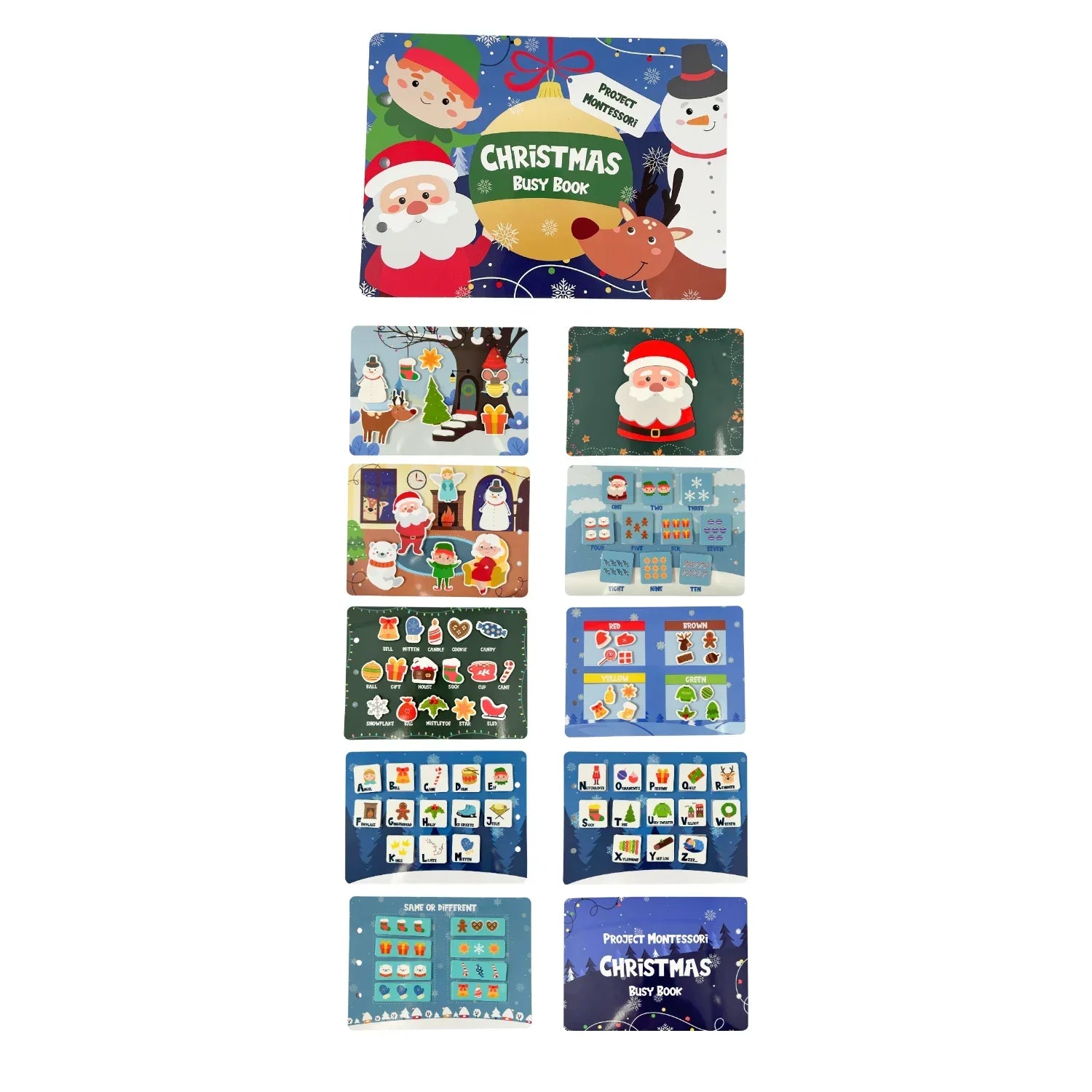 Libro de actividades navideñas Proyecto Montessori