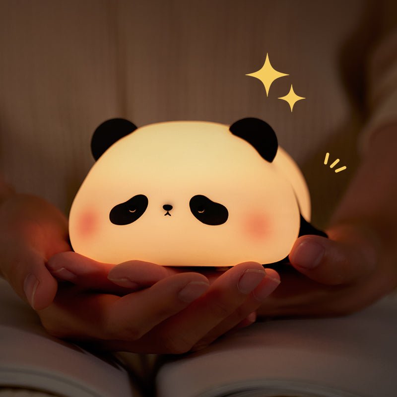 Luz nocturna LED de panda adorable de silicona suave con toque - Mejor regalo para bebé y niña