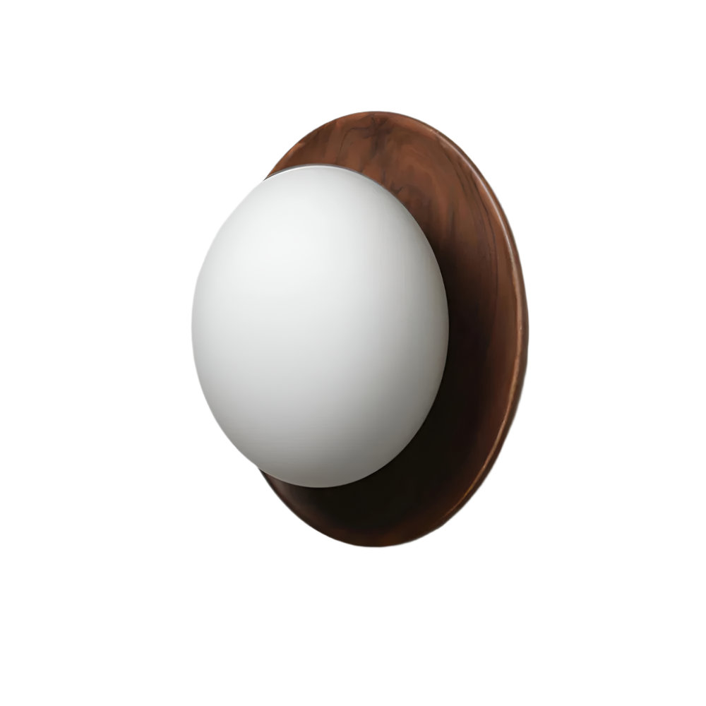 Nordic Wood Globe Wall Sconce LED 1-Light