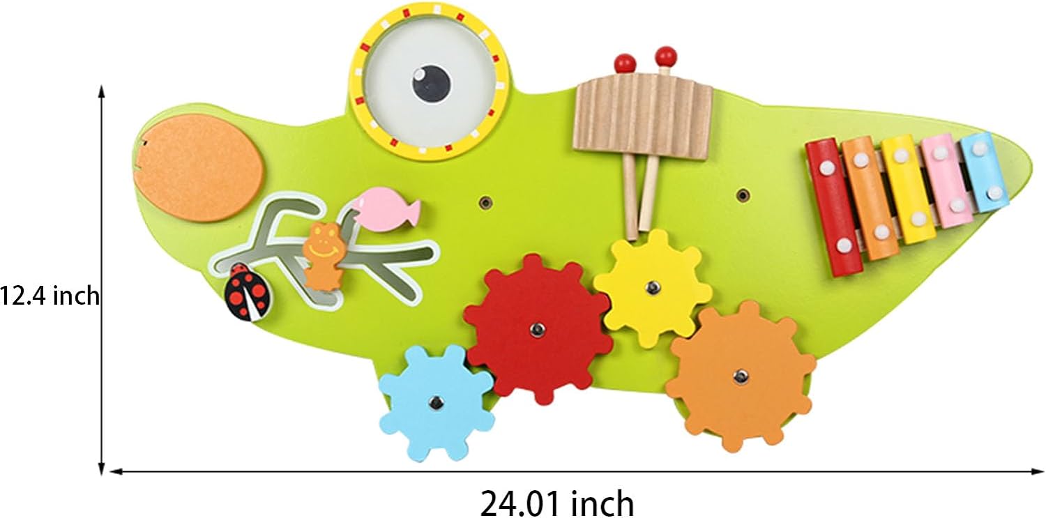 Tablero de Actividades de Pared con Forma de Cocodrilo Montessori