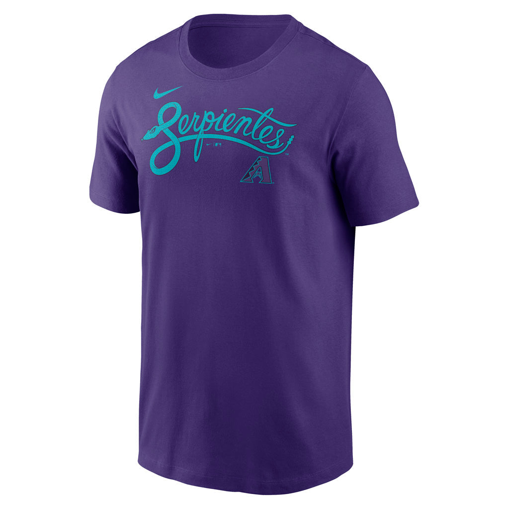 MLB Arizona Diamondbacks Nike 2025 City Connect Wordmark Cotton T-Shirt - Purple