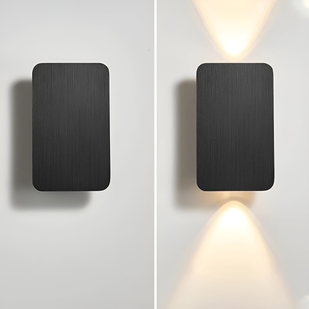 Minimalist Glass Wall Sconce LED 2-Lights