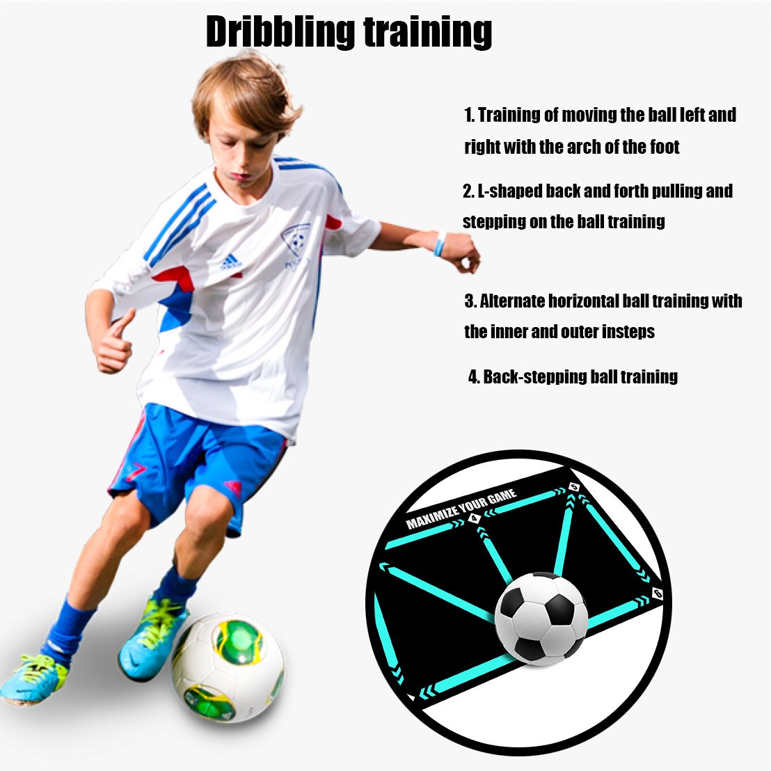 A child's best friend - Football training mat for all levels Non-slip & quiet