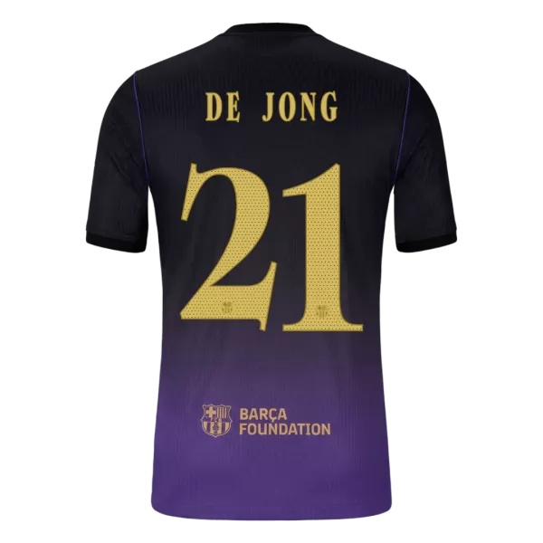 DE JONG #21 Barcelona Away Jersey 2026/27 - UCL Font - Image 1
