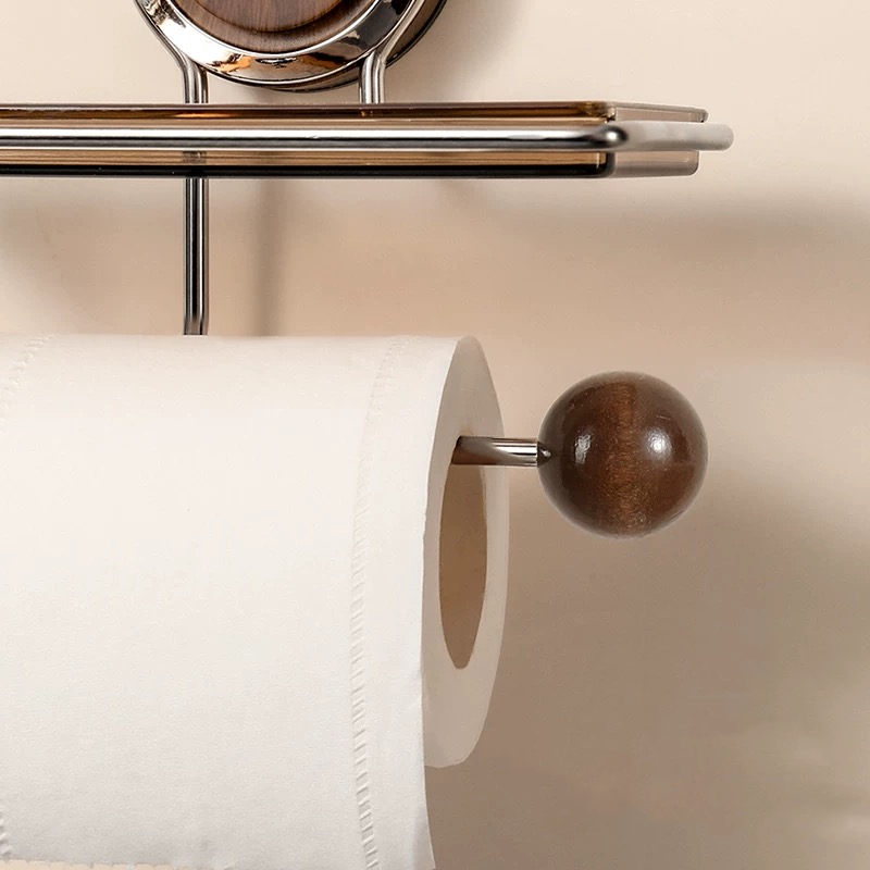 No-Drill Suction Stainless Steel Toilet Paper Holder – Rustproof & Easy to Install