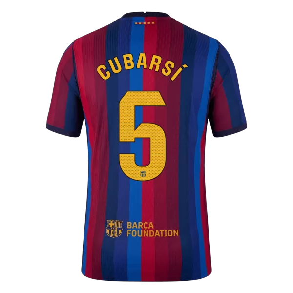 CUBARSÍ #5 Barcelona Home Match Jersey Player Version 2026/27 - Image 1