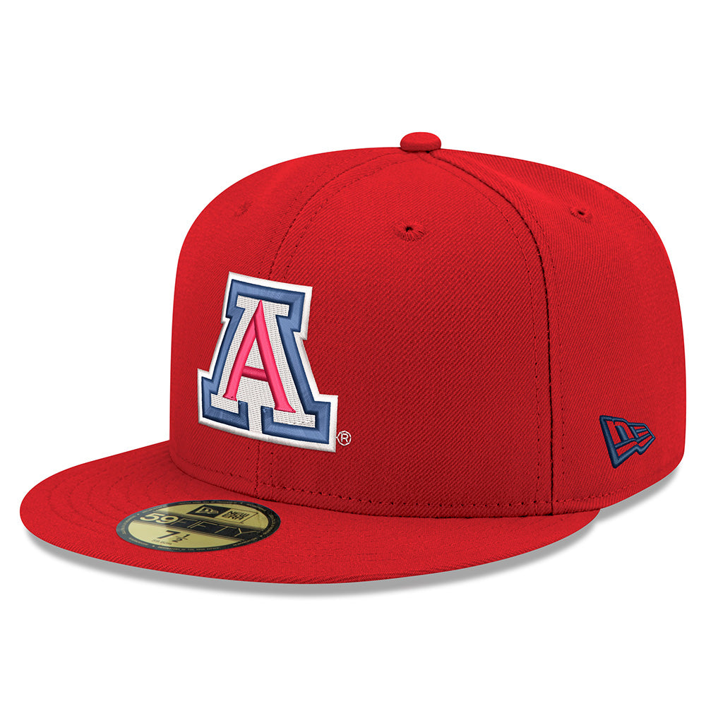 NCAA Arizona Wildcats New Era Primary Logo 59FIFTY Fitted Hat - Red