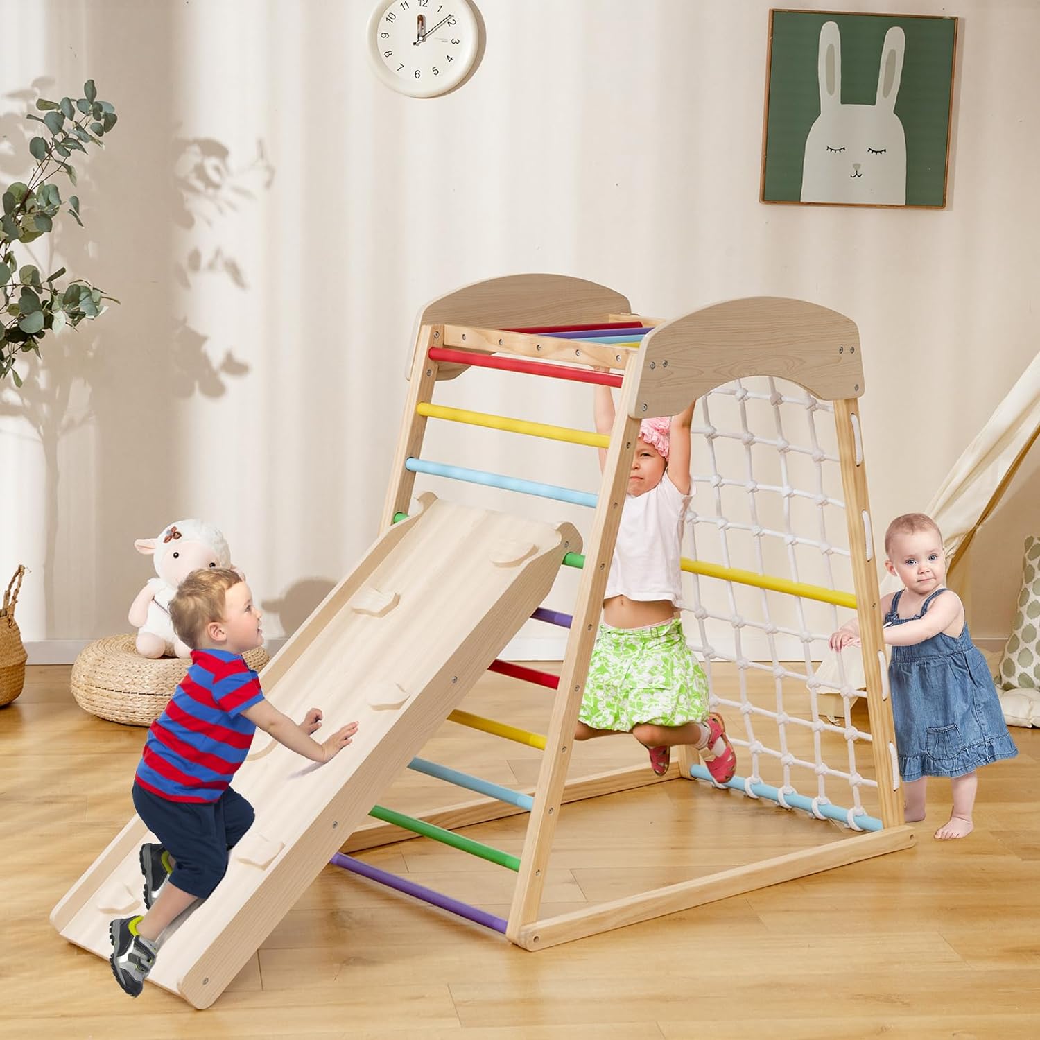 Torre de escalada Montessori con rampa