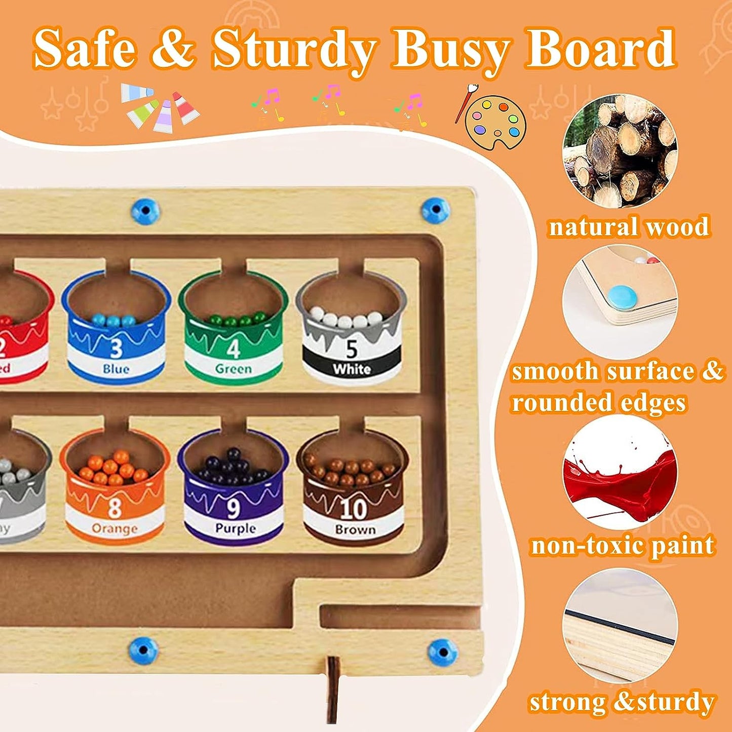 Color & Number Magnetic Board