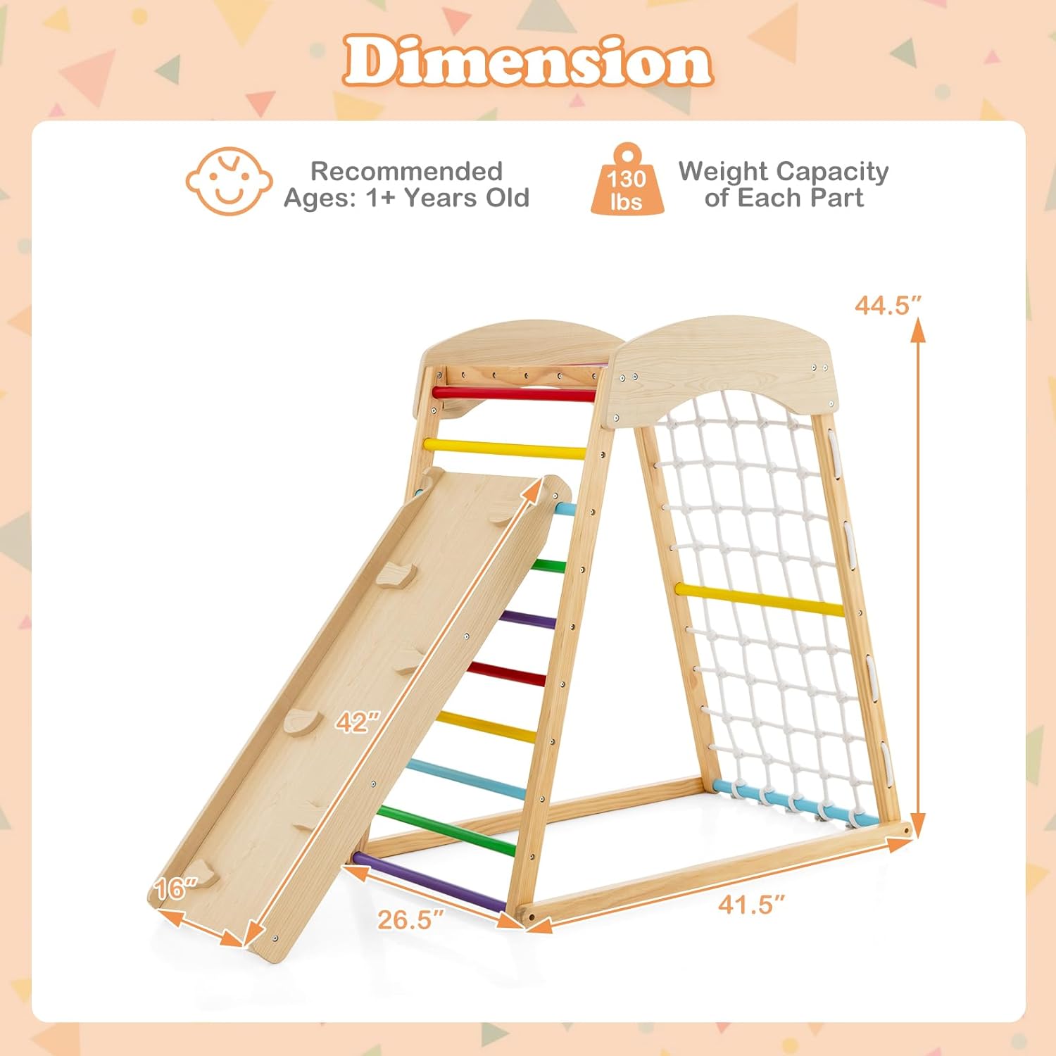 Torre de escalada Montessori con rampa