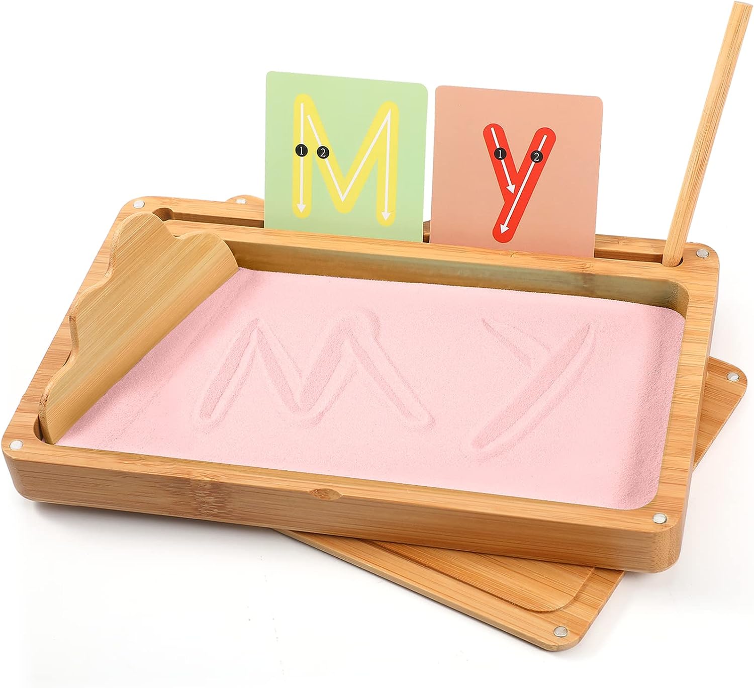 Vassoio per scrivere e disegnare con sabbia per aula Montessori
