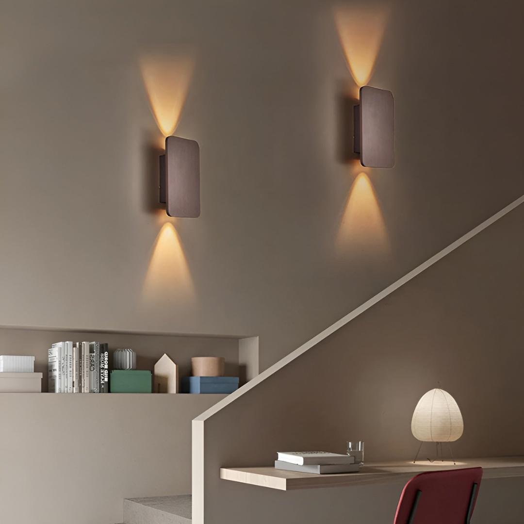 Minimalist Glass Wall Sconce LED 2-Lights