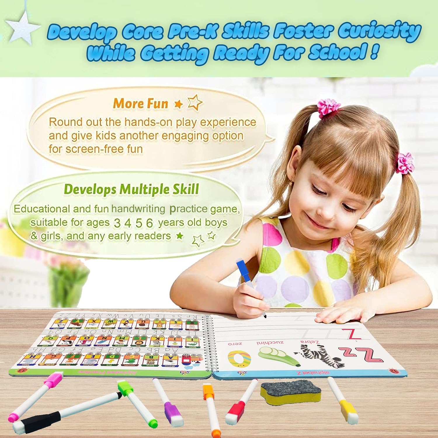 Cuaderno de trabajo preescolar Montessori