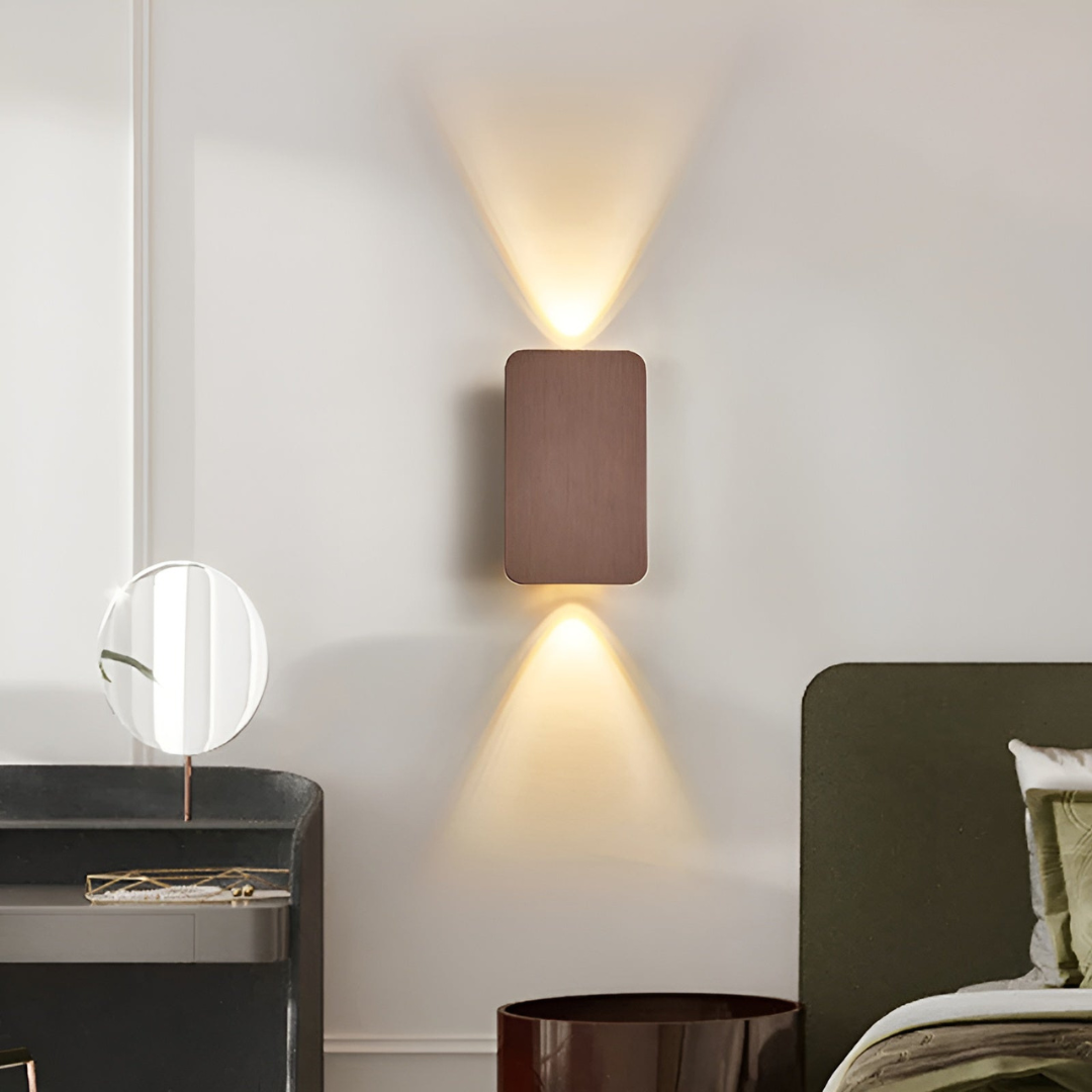 Minimalist Glass Wall Sconce LED 2-Lights