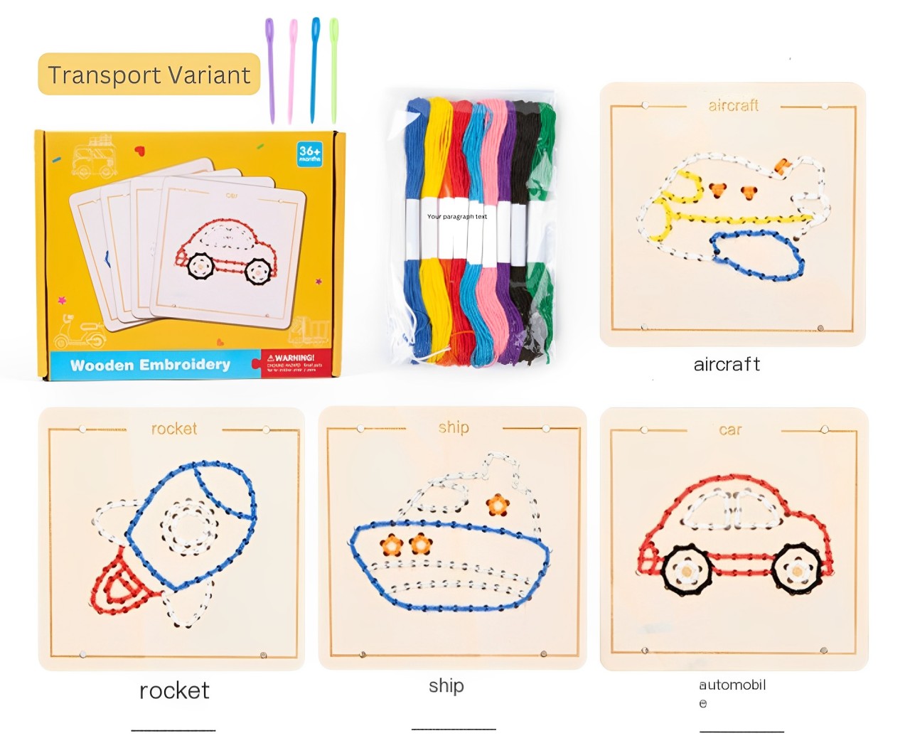 Gioco Montessori per infilare
