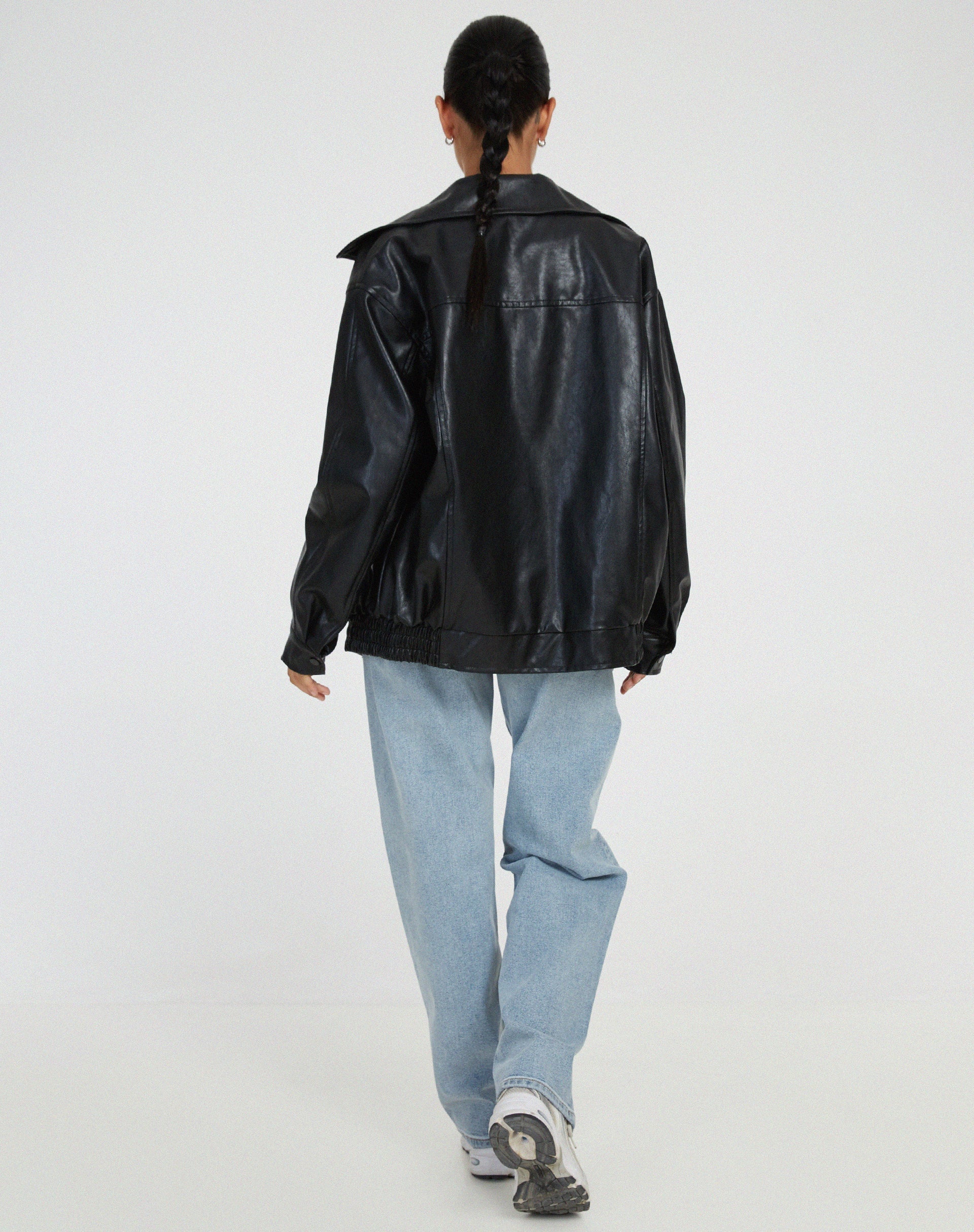 Puili | Loose Leather Jacket