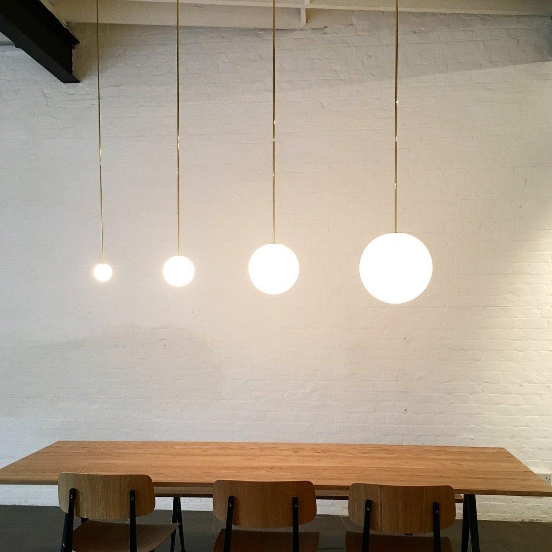 Minimalist Brass Globe Glass Pendant 1-Light
