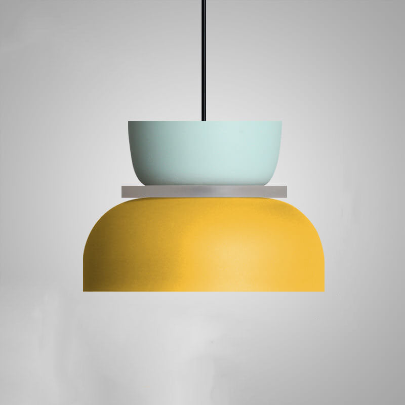 Nordic Zinc Alloy Dual-tone Dome Pendant Light LED 1-light