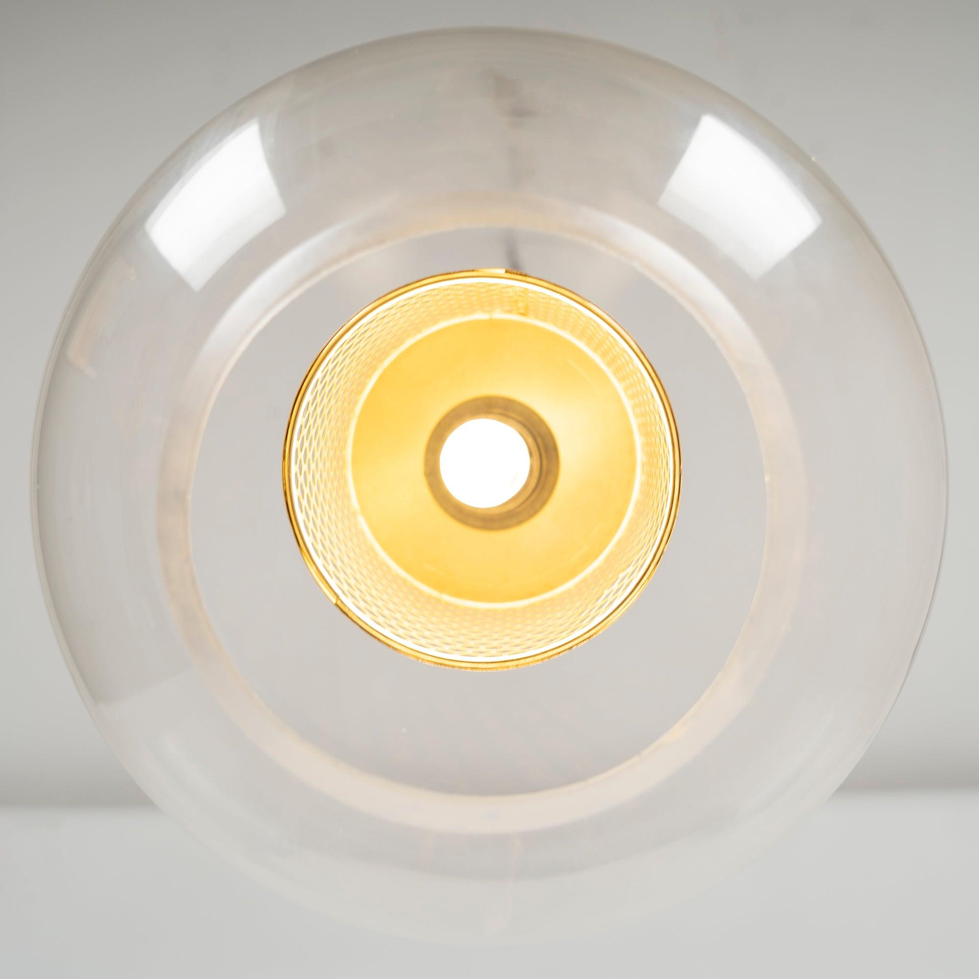 Modern Capsule Perforated Glass Pendant Light 1-Light