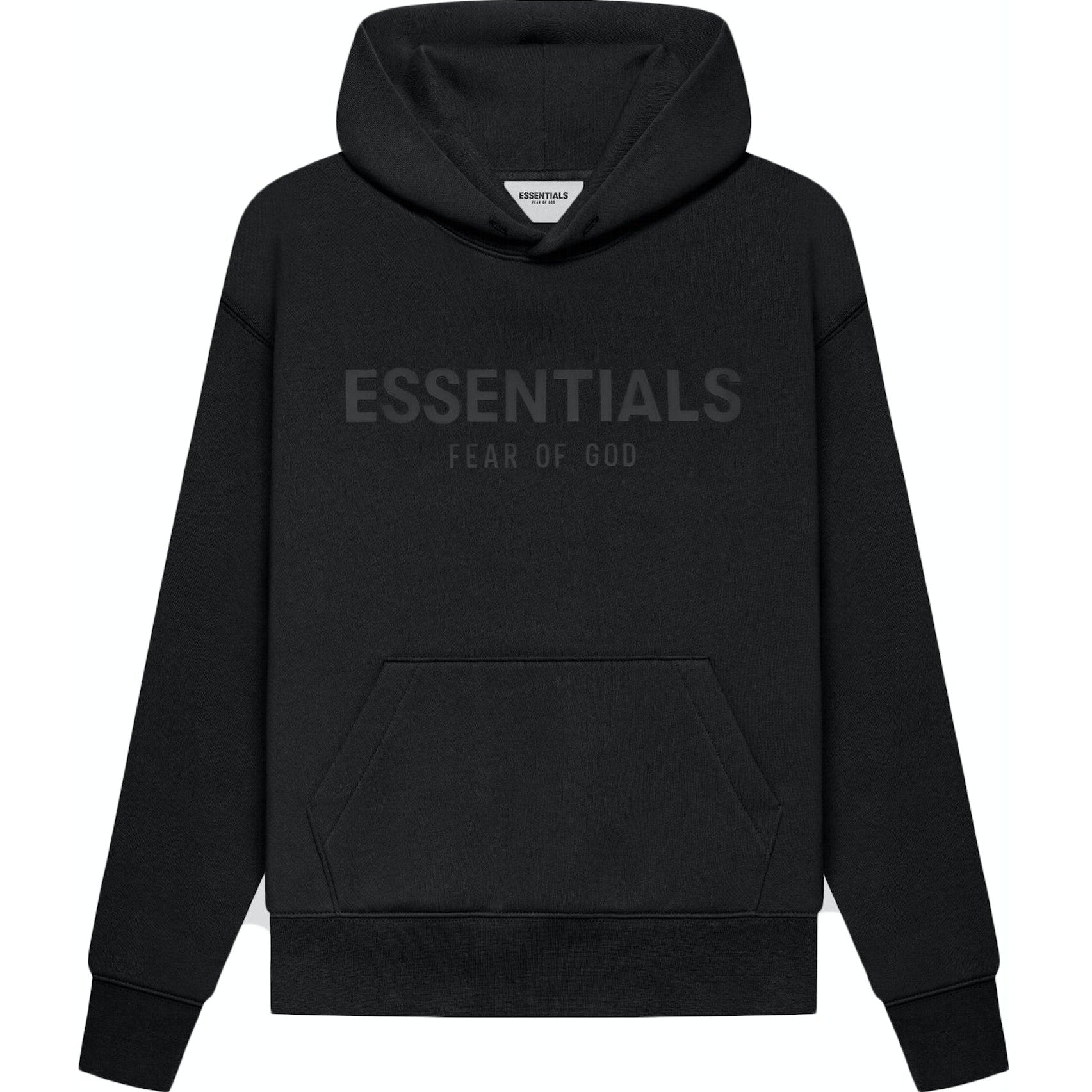 FEAR OF GOD ESSENTIALS HOODIE BLACK KIDS/JR SS21