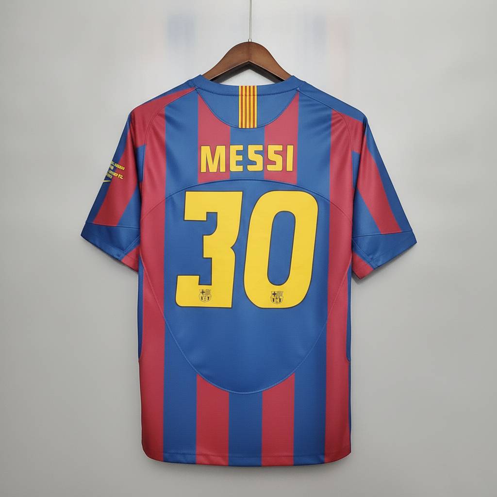 Messi Barcelona Home Champions League 2005/06 Jersey
