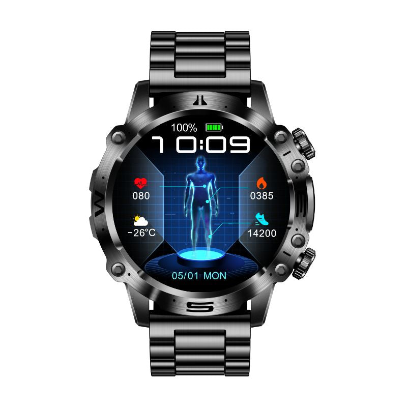 Premium ECG Smartwatch | EKG, Blood Pressure, Blood Sugar & Health Insights