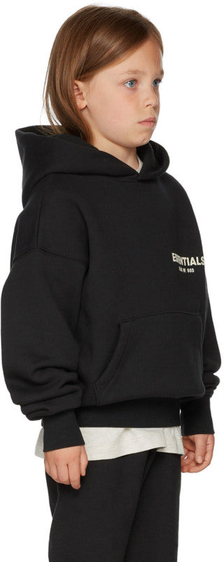 FEAR OF GOD ESSENTIALS HOODIE BLACK KIDS/JR SS22