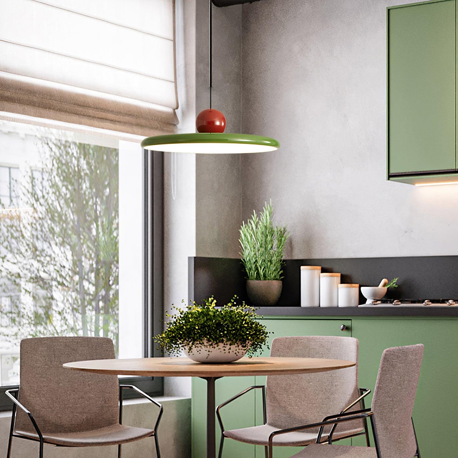 Modern Disc LED Plug-in Pendant Light 1-Light
