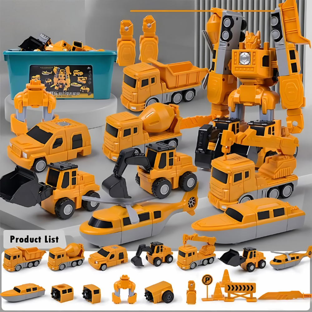 Magnetic Building Blocks Transforming Robot Toy Set