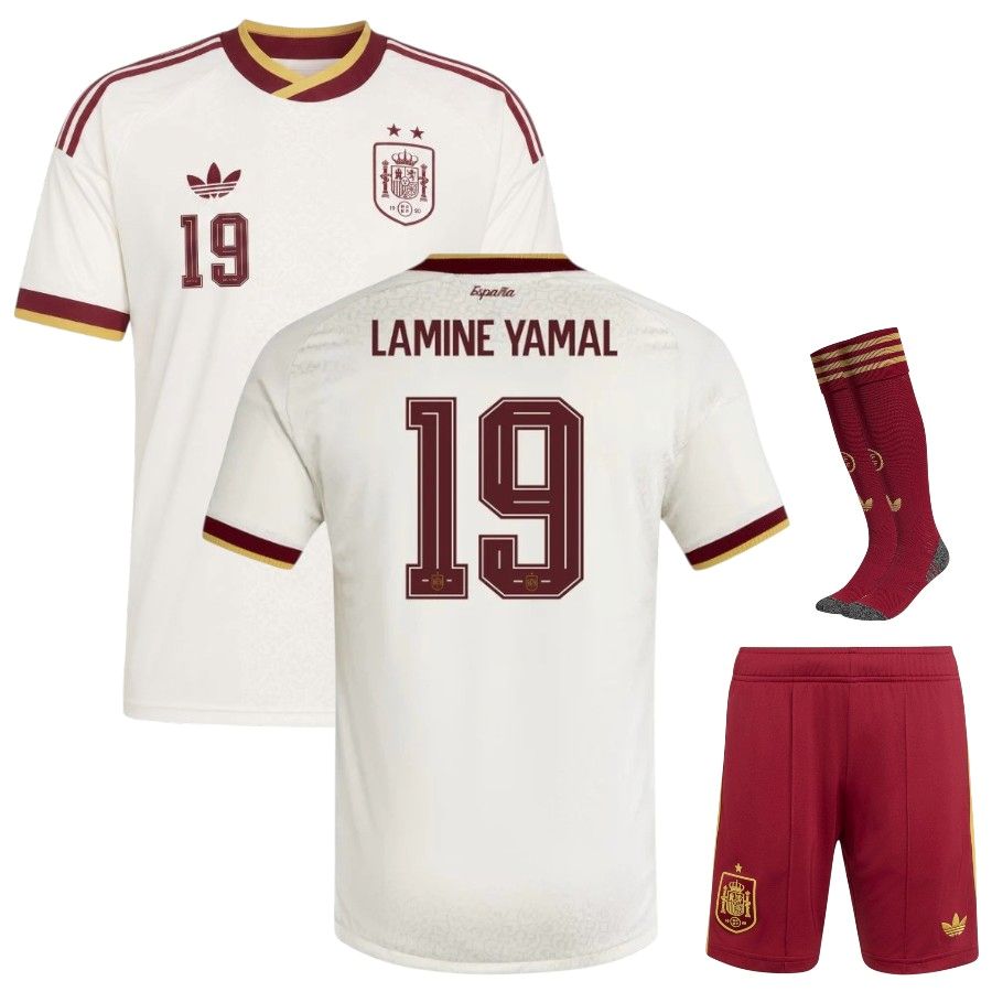 Spain 2026-2027 Lamine Yamal Two-Star Kids Away Kit
