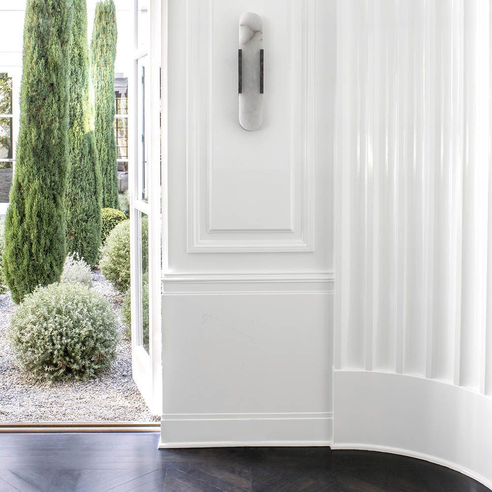 Modern Alabaster Elongated Marble LED Wall Sconce 2-Light