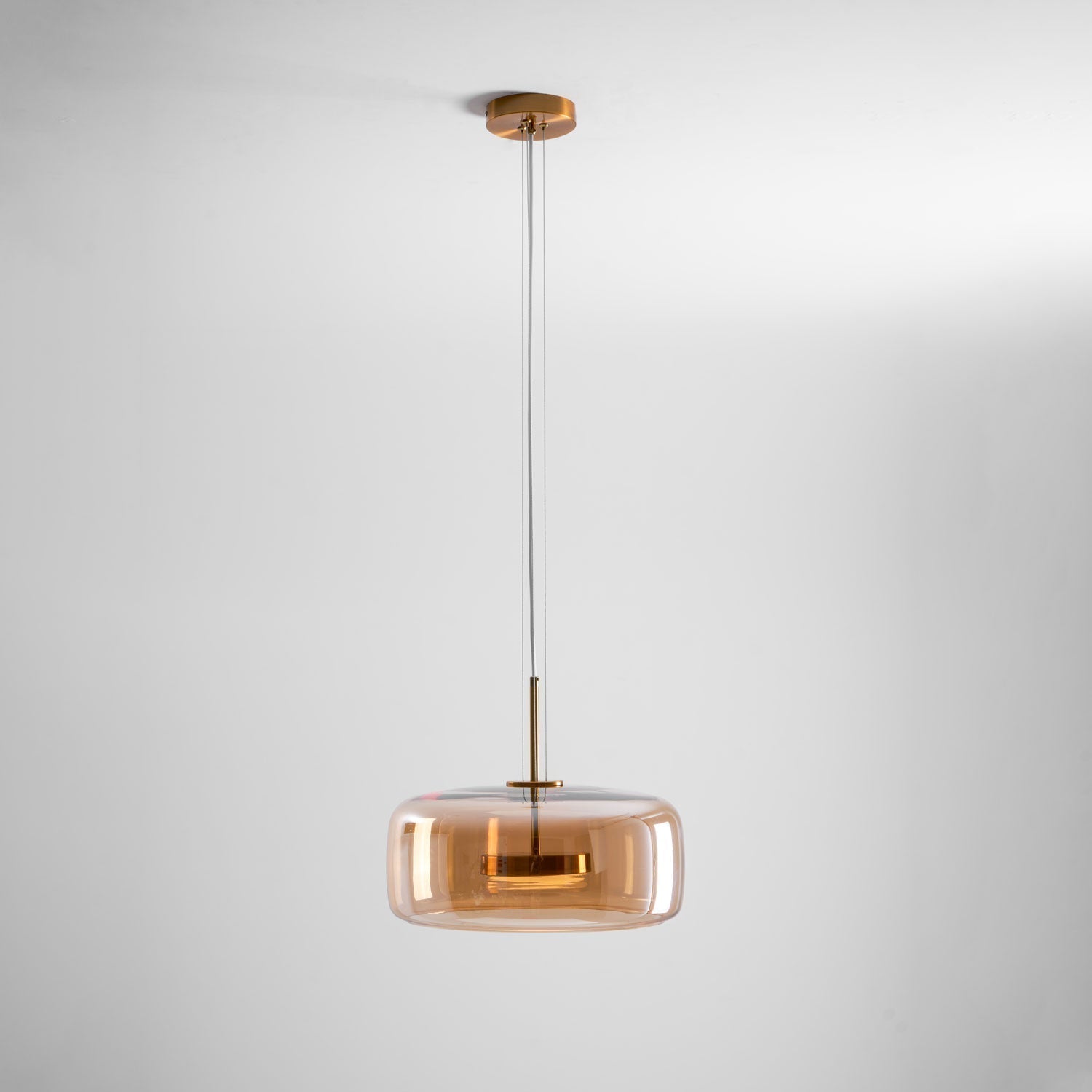 Modern Smoked Glass Dome LED Pendant Light 1-Light