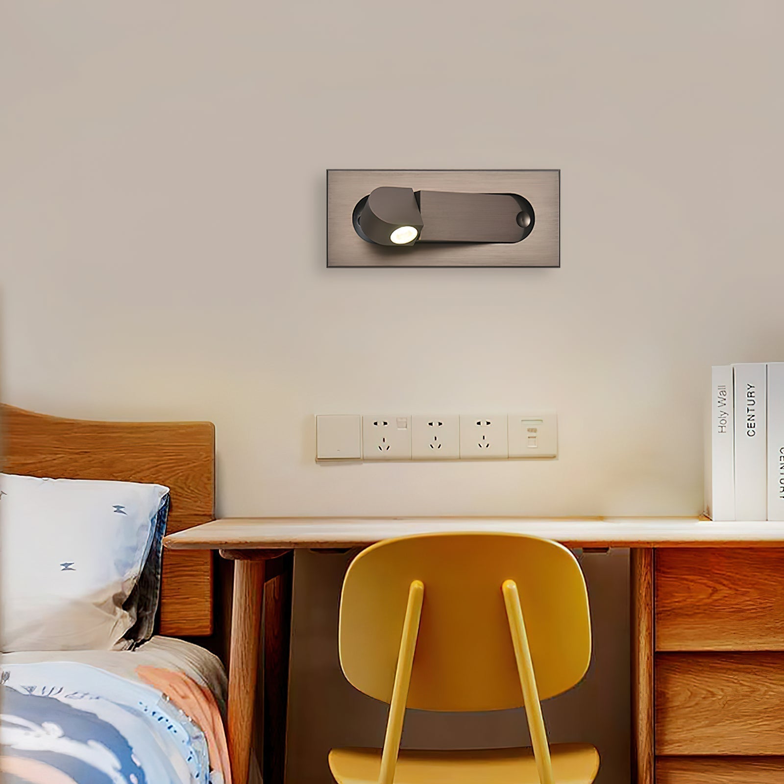 Modern Recessed Rectangular Adjustable LED Wall Sconce 1-Light