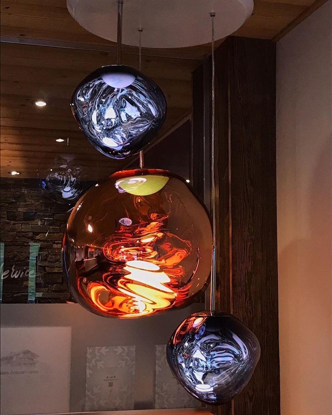 Modern Lava Glass Dome Pendant Light 1-Light