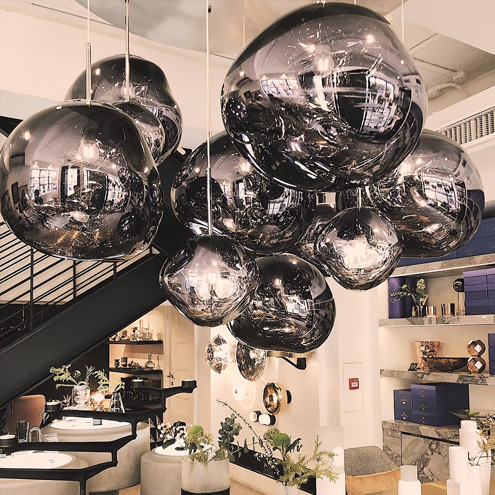 Modern Lava Glass Dome Pendant Light 1-Light