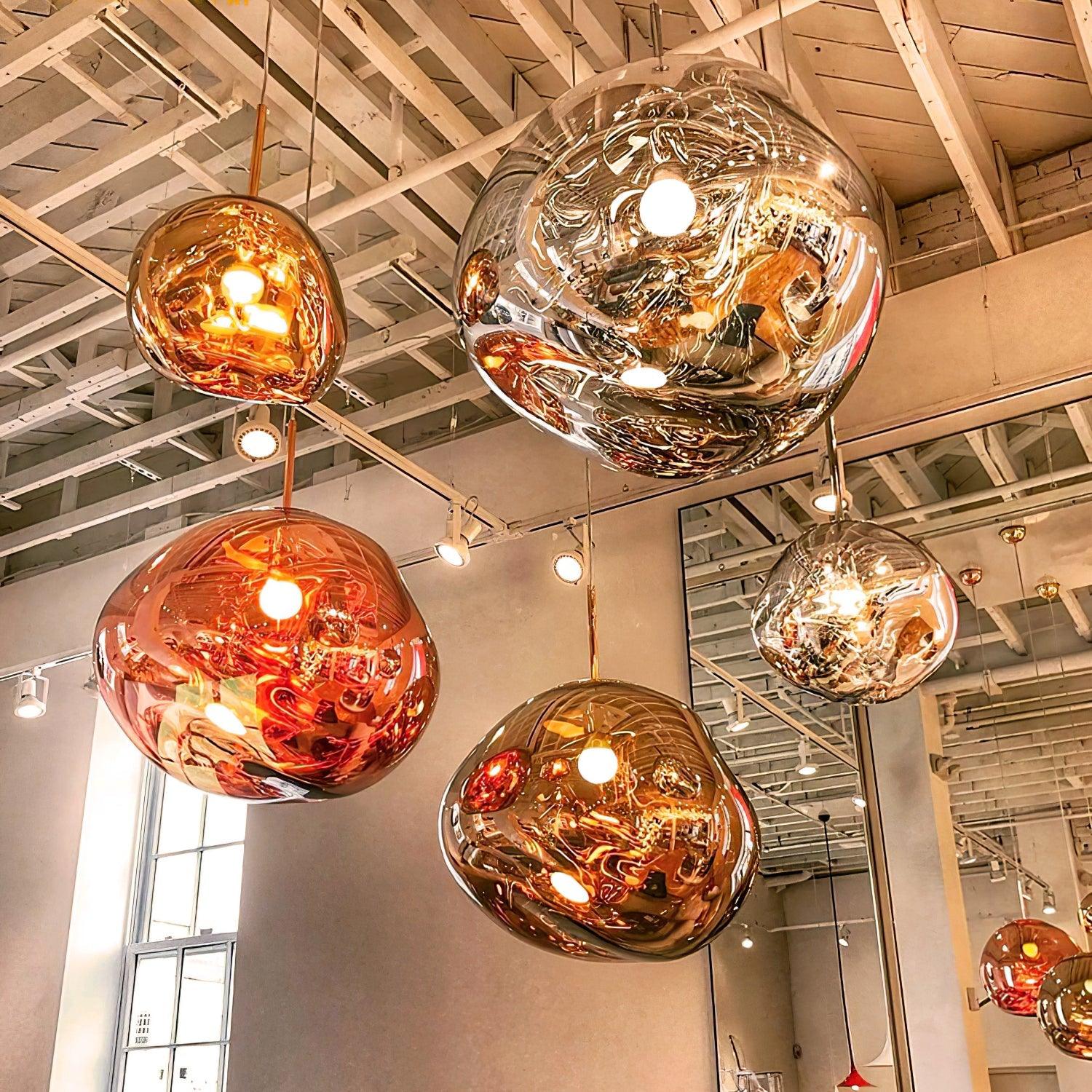 Modern Lava Glass Dome Pendant Light 1-Light