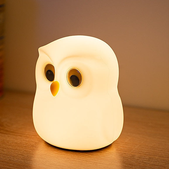 Lampada notturna LED civetta piccola in silicone morbido - Regalo perfetto per bambini e ragazze