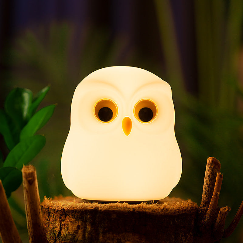 Squishy Siliconen Kleine Uil LED Nachtlampje - Perfect Cadeau voor Kinderen & Meisjes