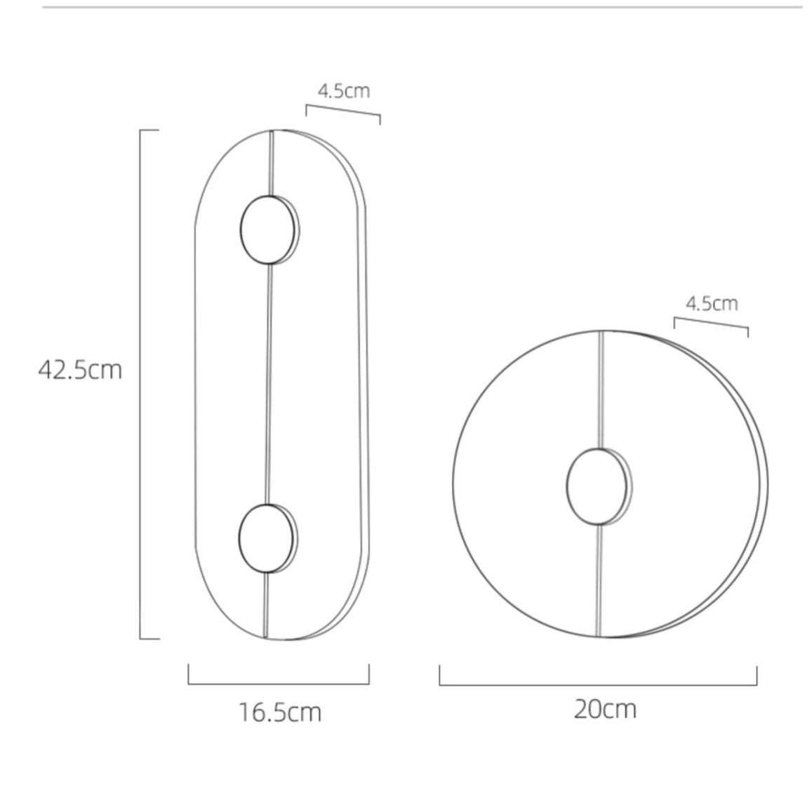 Modern Nordic Marble Round Wall Sconce LED 1-Light